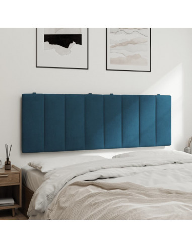 Cuscino Testiera Blu 140 cm in Velluto