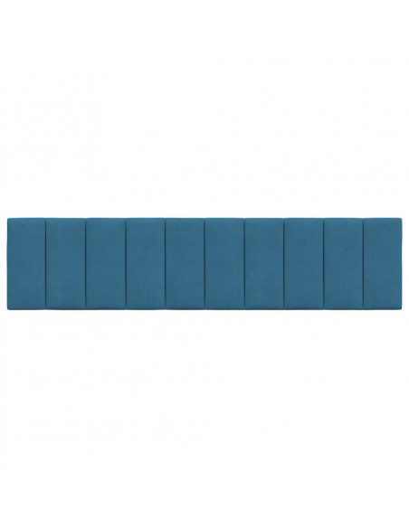 Cuscino Testiera Blu 200 cm in Velluto