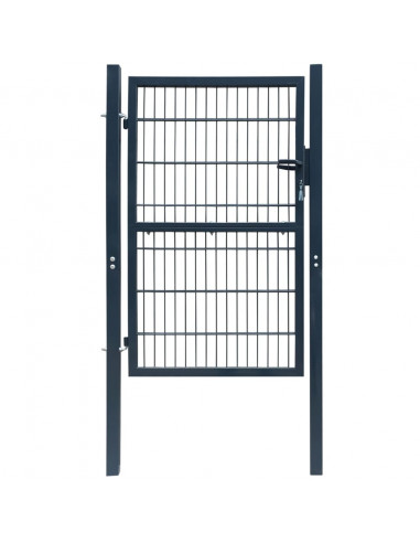 Cancello per Recinzione in Acciaio 106x248 cm Antracite