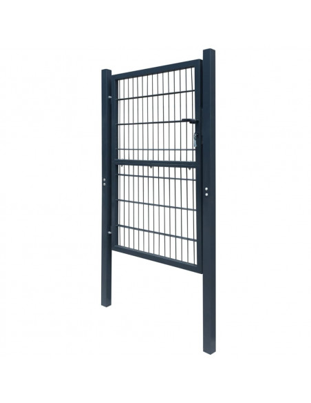 Cancello per Recinzione in Acciaio 106x248 cm Antracite