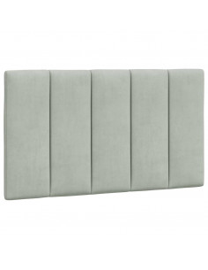 Cuscino Testiera Grigio Chiaro 80 cm in Velluto 2
