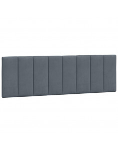 Cuscino Testiera Grigio Scuro 160 cm in Velluto 2