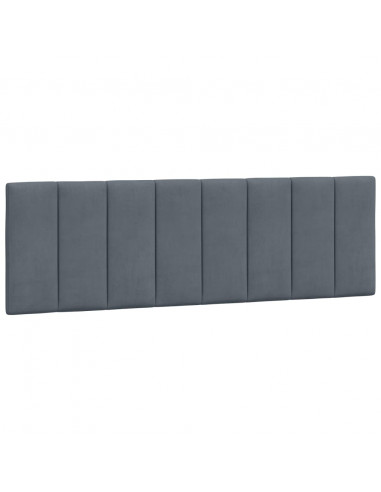 Cuscino Testiera Grigio Scuro 160 cm in Velluto