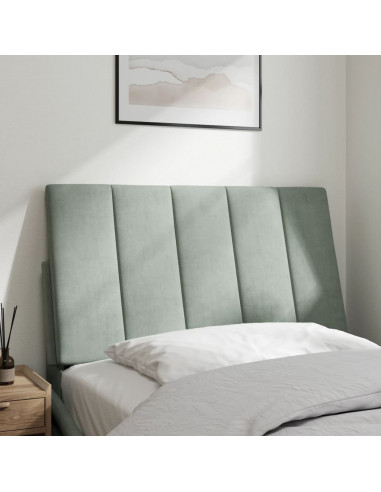 Cuscino Testiera Grigio Chiaro 80 cm in Velluto
