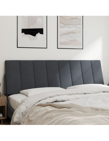 Cuscino Testiera Grigio Scuro 160 cm in Velluto