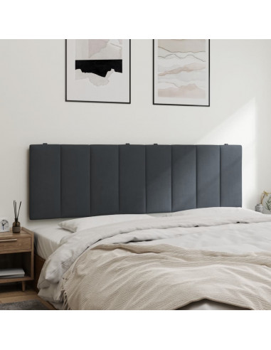 Cuscino Testiera Grigio Scuro 160 cm in Velluto