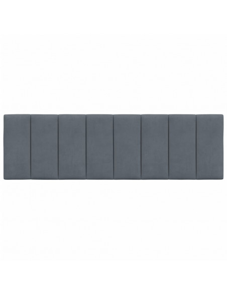 Cuscino Testiera Grigio Scuro 160 cm in Velluto