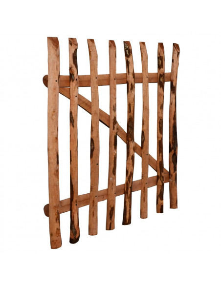Cancello Singolo Recinzione Legno Nocciolo Impregnato 100x100cm
