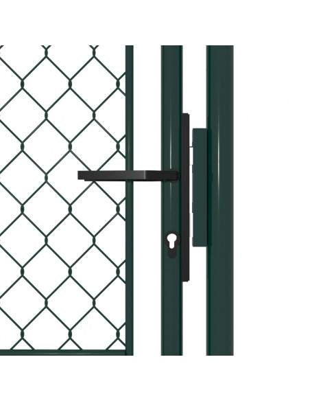 Cancello da Giardino in Acciaio 100x150 cm Verde