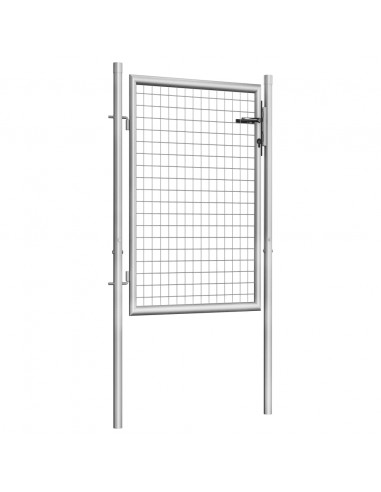 Cancello per Giardino in Acciaio Zincato 105x150cm Argento