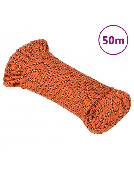 Corda Nautica Arancione 5 mm 50 m in Polipropilene