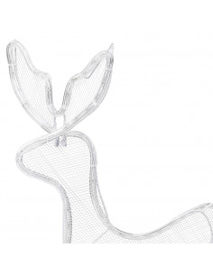 Decorazione Luminosa Natalizia Slitta e Renna con Rete 432 LED 2