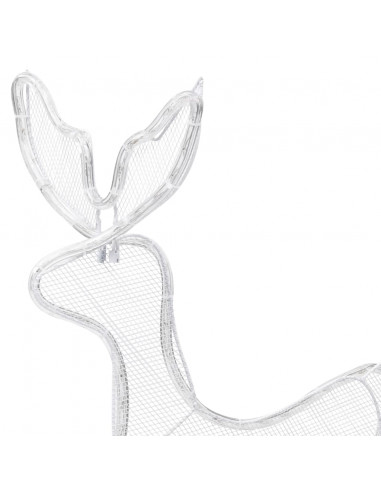 Decorazione Luminosa Natalizia Slitta e Renna con Rete 432 LED