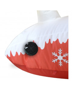 Decorazione Natalizia Babbo Natale e Renne Gonfiabili LED 145cm 2