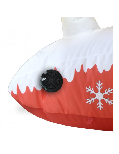 Decorazione Natalizia Babbo Natale e Renne Gonfiabili LED 145cm