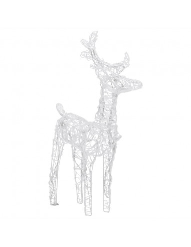 Decorazione Natalizia Renne e Slitta 160 LED 130 cm in Acrilico