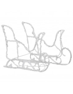 Decorazione Natalizia Renne e Slitta 280x28x55 cm in Acrilico