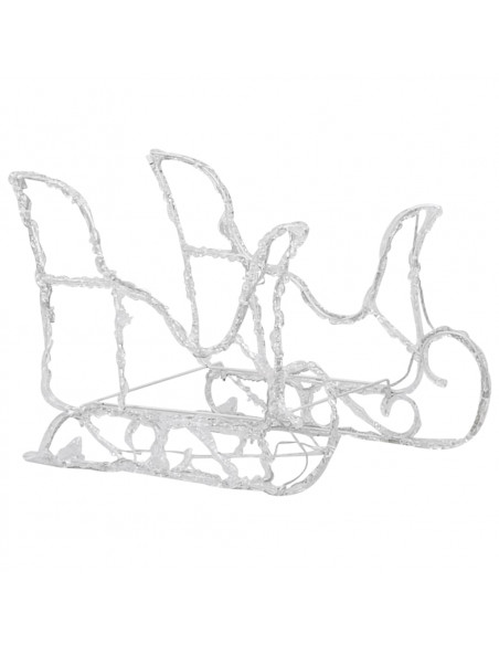 Decorazione Natalizia Renne e Slitta 280x28x55 cm in Acrilico