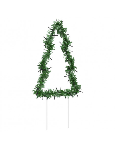 Decorazioni Luminose Natalizie Picchetti 3pz Albero 50LED 30cm
