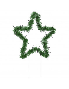 Decorazioni Luminose Natalizie Picchetti 3pz Stella 50LED 29cm