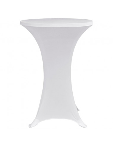 Coperture Verticali per Tavolo 4 pz Ø60 cm Bianco Elastico