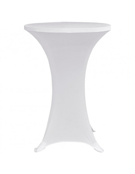 Coperture Verticali per Tavolo 4 pz Ø60 cm Bianco Elastico