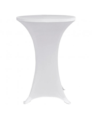 Coperture Verticali per Tavolo 4 pz Ø80 cm Bianco Elastico