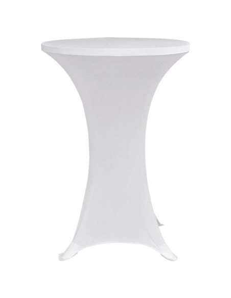 Coperture Verticali per Tavolo 4 pz Ø80 cm Bianco Elastico