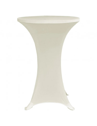 Coperture Verticali per Tavolo 4 pz Ø80 cm Crema Elastico