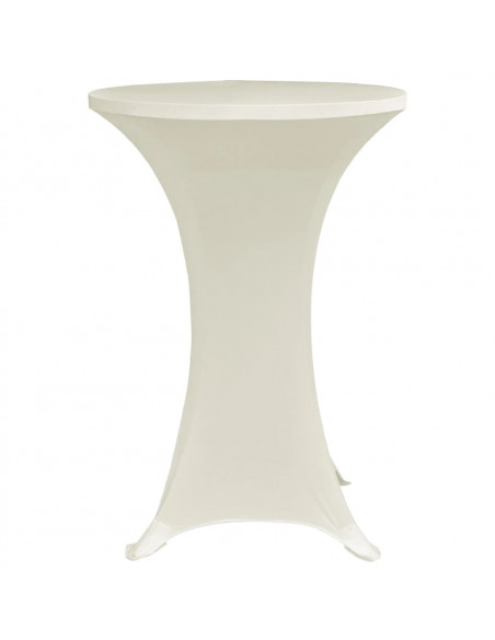 Coperture Verticali per Tavolo 4 pz Ø80 cm Crema Elastico
