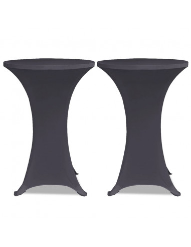 Coperture Elastiche per Tavoli 4 pz 60 cm Antracite