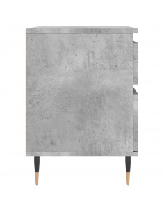 Comodino Grigio Cemento 40x35x50 cm in Legno Multistrato 2