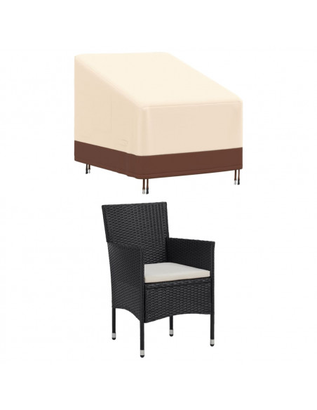 Copertura Poltrona da Giardino Beige 79x97x48/74 cm 600D Oxford