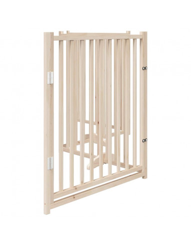Cancello Cani Porta Pieghevole 4 Pannelli 320 cm Massello Abete
