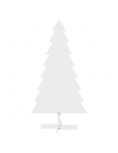 Albero di Natale Decorativo Bianco 150 cm in Legno di Pino
