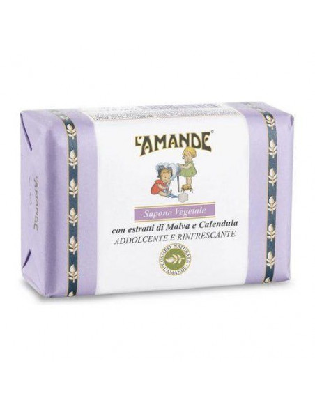 Detergente L'Amande Sapone vegetale malva e calendula 200 Gr