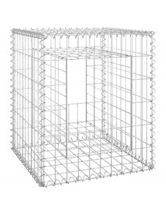 Cesto a Gabbione a Torre 50x50x60 cm in Ferro 2