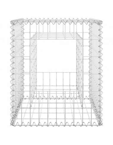 Cesto a Gabbione a Torre 50x50x60 cm in Ferro