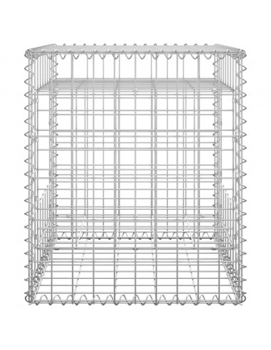 Cesto a Gabbione a Torre 50x50x60 cm in Ferro