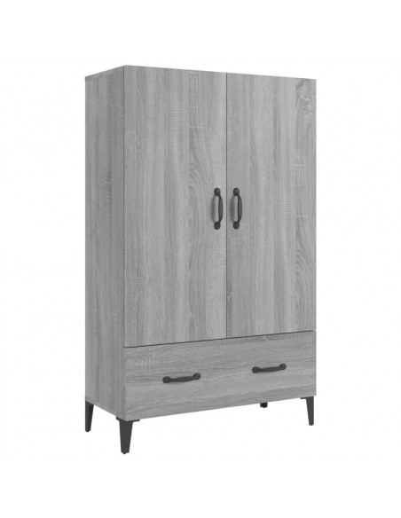 Credenza Grigio Sonoma 70x31x115 cm in Legno Multistrato