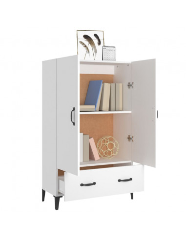 Credenza Bianca 70x31x115 cm in Legno Ingegnerizzato