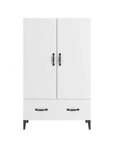 Credenza Bianca 70x31x115 cm in Legno Ingegnerizzato