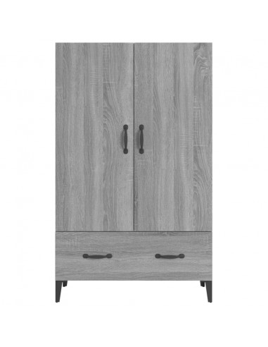 Credenza Grigio Sonoma 70x31x115 cm in Legno Multistrato