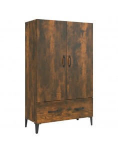 Credenza Rovere Fumo 70x31x115 cm in Legno Multistrato 2