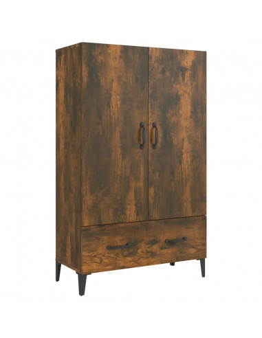 Credenza Rovere Fumo 70x31x115 cm in Legno Multistrato