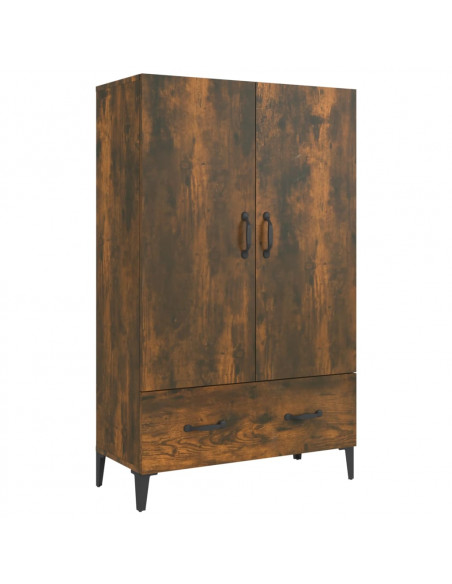 Credenza Rovere Fumo 70x31x115 cm in Legno Multistrato