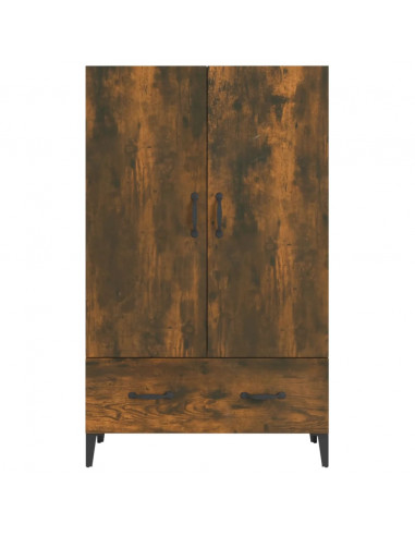 Credenza Rovere Fumo 70x31x115 cm in Legno Multistrato