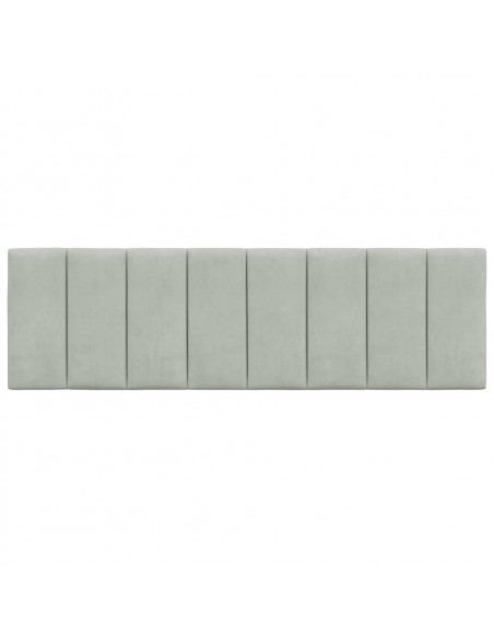 Cuscino Testiera Grigio Chiaro 160 cm in Velluto