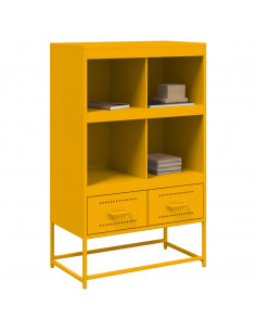 Credenza Giallo Mostarda 68,5x39x111,5 Acciaio Laminato Freddo 2