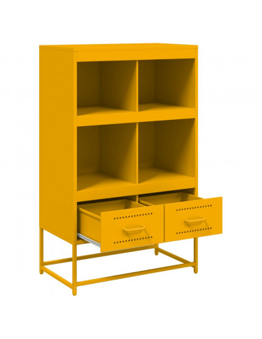 Credenza Giallo Mostarda 68,5x39x111,5 Acciaio Laminato Freddo